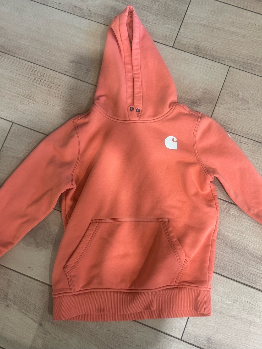 Carhartt Women’s Orange Hooded Sweatshirt Size Small